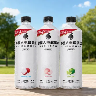 Alien Elektrolytwasser 600 ml, Weißer Pfirsich-Limette