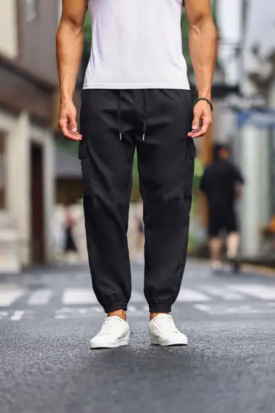 Men's Multi-Pocket Cargo Pants, Retro Casual Jogger Style