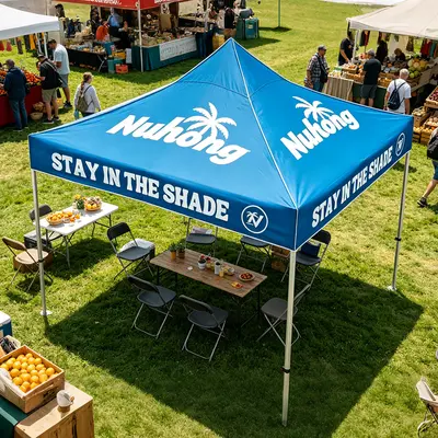Foldable Outdoor Exhibition Tent with Waterproof Sunshade and Logo Print