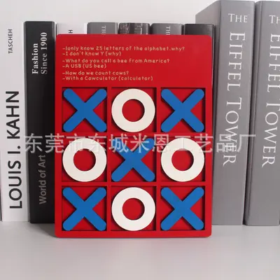 Wooden Nine-Grid XO Tic-Tac-Toe Board Game for Kids