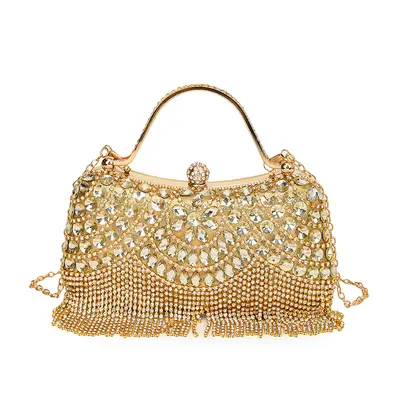 Rhinestone Tassel Evening Bag, Women's Party Shoulder Bag - 6