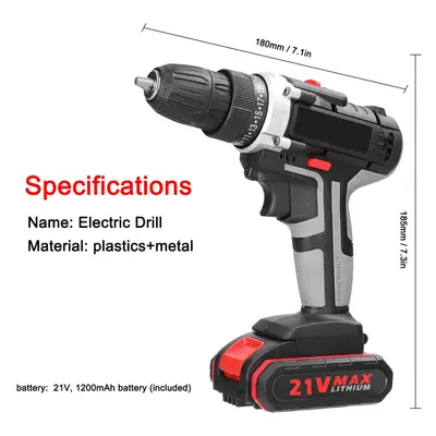 Rechargeable lithium electric drill impact hammer screwdriver set