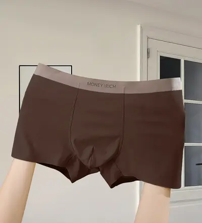 Men's Ice Silk Seamless Boxer Briefs, Breathable, Cool Feel for Summer - 9