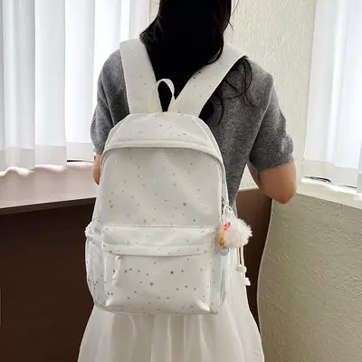 Korean-Style Star Backpack, Large Capacity for High School and College - 4