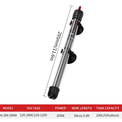 Aquarium Heater Rod with Automatic Constant Temperature Control, EU Plug - 10