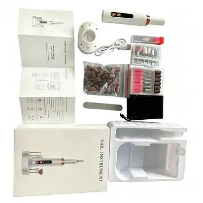 Sınır Ötesi Yeni Model Tırnak Cilalama Makinesi Taşınabilir Elektrikli Tırnak Törpüsü Manicure Aracı Seti Ekran Göstergeli Şarj Edilebilir Manicure Makinesi - 6