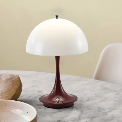 Nordic Cream Style Flower Bud Table Lamp, Slim Waist Touch Switch, Three-Color Dimming, Mini Rechargeable Small Desk Lamp Wholesale