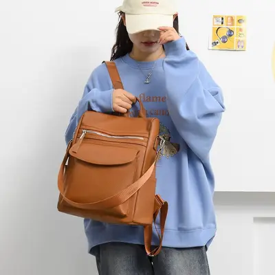 Retro Style Large Capacity Women's Backpack - 4