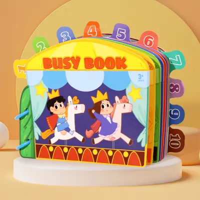 Kinder-Lernbuch mit Stickern, Farb- und Zahlenerkennung - 8