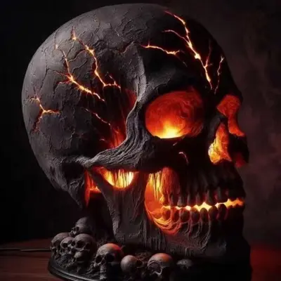 Halloween Skull Garden Light, Resin Decorative Craft - 8