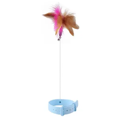 Kopfbügel-Katzenangel mit Halsband und Glöckchen - 7