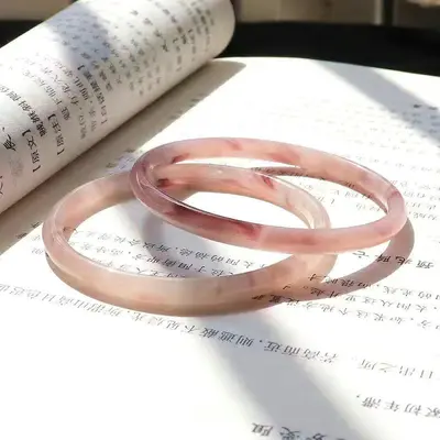 Çıngıraklı cam bilezik, eski tarz tasarım, kelebek deseni - 5