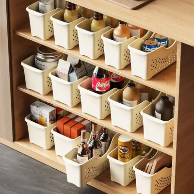 Küchenschrank-Aufbewahrungskorb Kunststoff-Küchenregal Tischablagen-Aufbewahrungsbox Verschiedenes-Korb Gewürz-Snack-Organizer Lagerungsbox