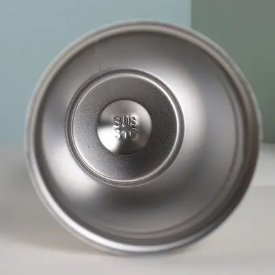 Thermobecher Edelstahl 316 mit zwei Trinköffnungen - 4