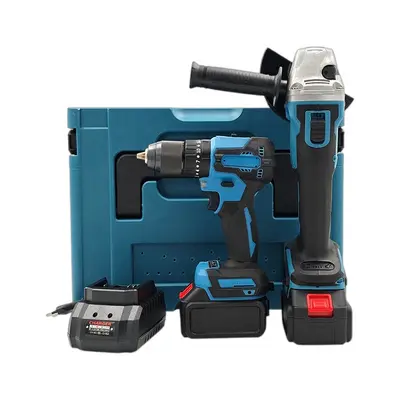 Makita-Modell bürstenlose 404er und 487er Lithium-Hochleistungs-Winkelschleifer Akku-Schlagbohrmaschinen Grenzüberschreitend Kombi-Set