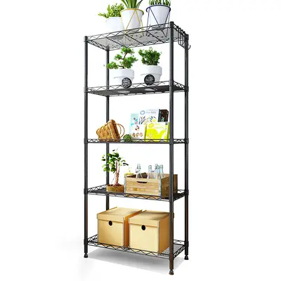 Çok katmanlı metal depolama rafı, mutfak ve banyo için