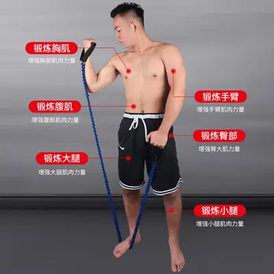 跨境锻炼手臂腿部臀部阻力带一字拉力器男女健身瑜伽训练弹力绳