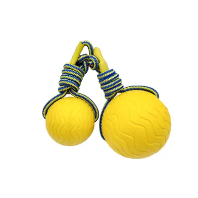 EVA Dog Toy Ball with Floating Frisbee and Tug Ring, Bite-Resistant - 6