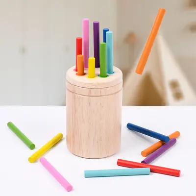 Holz-Farbsortier-Spielzeug mit Formerkennung für Kleinkinder