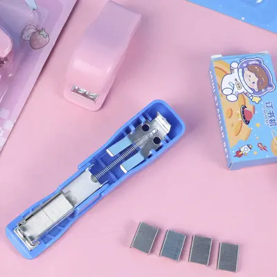 Cartoon Mini Stapler for Students, Stationery Prize