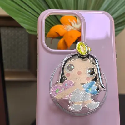 Liuyun Parlak Elmas Küçük Jade Hava Yastığı Standı MagSafe Telefon Manyetik Emme Taşınabilir Masaüstü Güçlü Adezyon Katlanabilir - 12