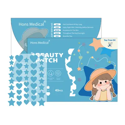 Hydrocolloid Colored Acne Patches, Invisible and Makeup-Compatible - 10