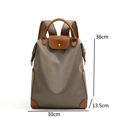 Women's Lightweight Nylon Laptop Backpack, Large Capacity - 9