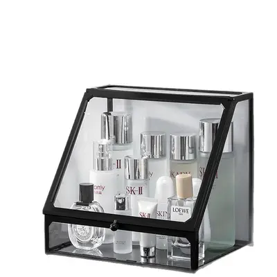 Cosmetic storage box, glass drawer, desktop, dustproof - 6