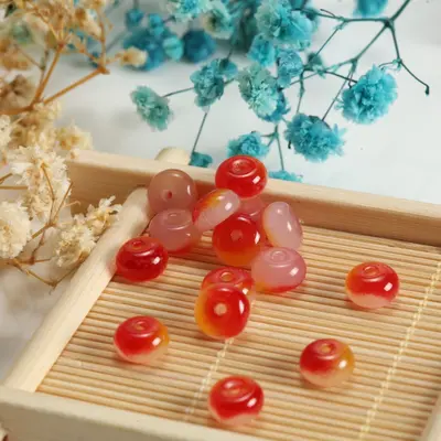 5x8 mm Abacus Bead, Imitation Jade, Flat Spacer Bead - 7