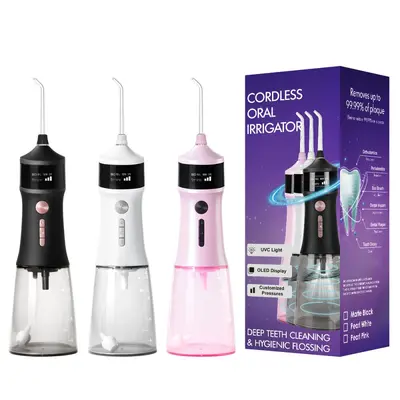 跨境专供便携电动冲牙器口腔冲洗器脉冲水牙线UV杀菌洗牙器冲牙器