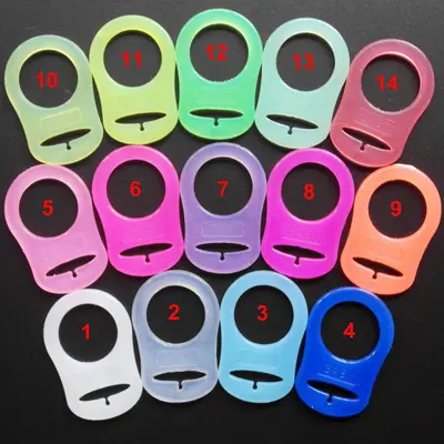 Silicone Ring Clip for MAM Pacifier Chain, Hole-Free - 5