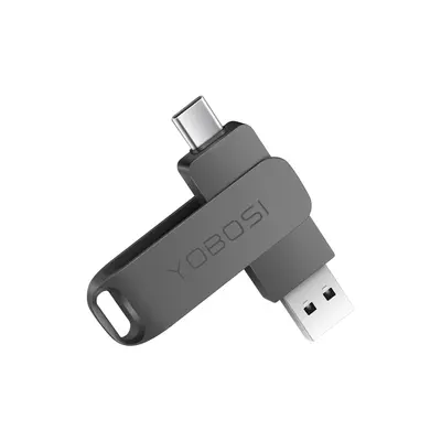 USB-флеш-накопитель 32 ГБ, адаптированный для использования в автомобиле, из цинкового сплава, высокоскоростной большой емкости 64 ГБ, двойного назначения, поворотный USB-накопитель для мобильных телефонов и компьютеров.