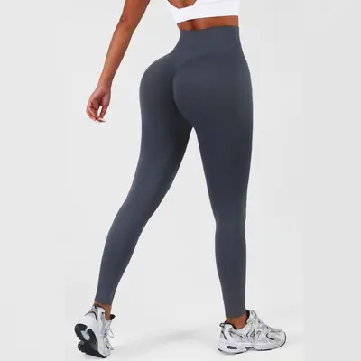 Hochtaillierte Yoga-Caprihose, bauchformend, schnelltrocknend, elastisch - 10