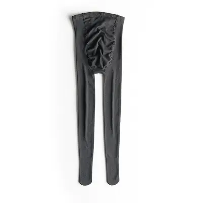 Fleece-Lined Maternity Tights with Adjustable Belly Support - 9