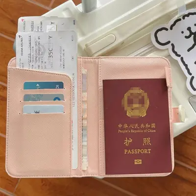 RFID koruma pasaport çantası, PU deri, manyetik karşı, bagaj etiketi seti - 3