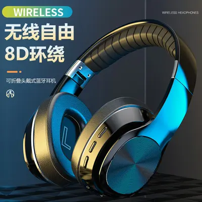 Cross-border over-ear Bluetooth headphones, wireless fashion design, powerful bass headphones, e-sports gaming, business use, ultra-long battery life