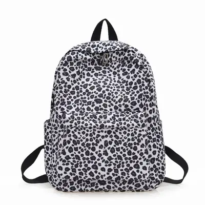 Printed Canvas Backpack for Students, Unisex Schoolbag, Outdoor Travel Bag - 6