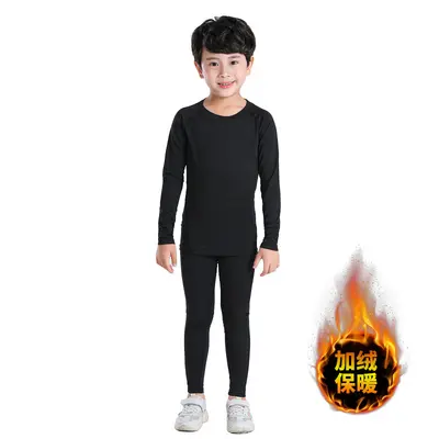 Boys Long-Sleeve Compression Training Shirt, Quick-Dry Base Layer - 8