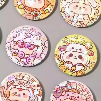 Zodiac Bear Badge for Kids, Mochi Milk Cup Design Brooch - 4