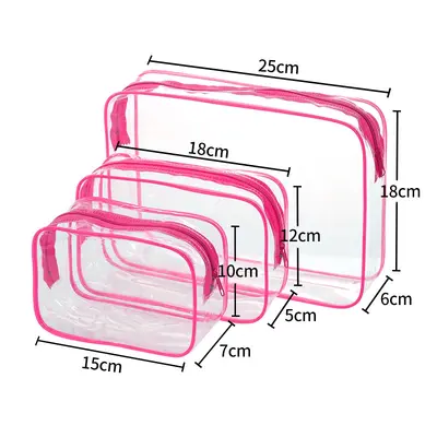 PVC Transparente Kosmetiktasche Großvolumen Reise tragbar Outdoor transparente Toilettentasche Kosmetiktasche Lagerbestand Großhandel - 13