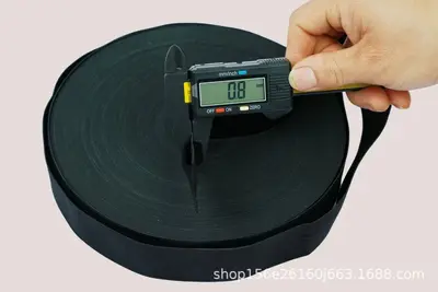 Siyah Beyaz Yassı Yüksek Elastikiyetli Lastik Bant 2 cm - 8