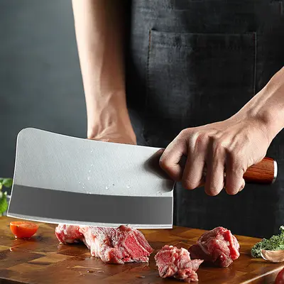 Forged stainless steel kitchen knives, two-piece set, chef and slicing - 7