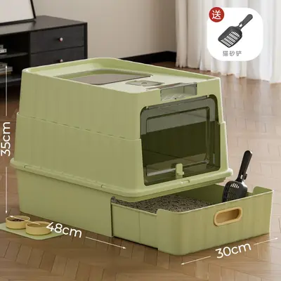 Enclosed Cat Litter Box with Drawer Extra Large Deodorizing - 11