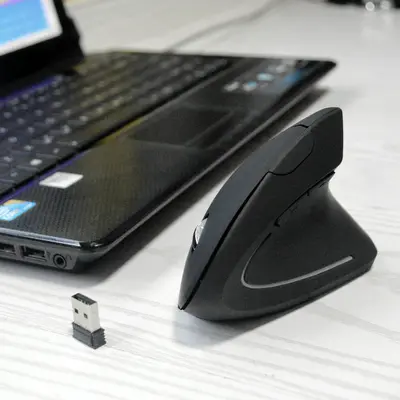 New Vertical Mouse Vertical Optical Mouse Ergonomic Upright Desktop Laptop Office Mouse