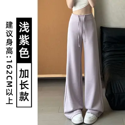 Kahverengi geniş paça pantolon, yüksek bel, bağcıklı - 11
