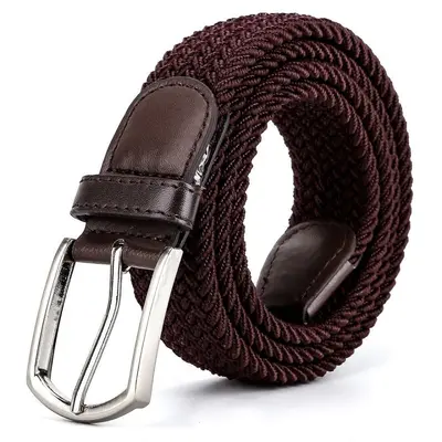 Herren Elastik-Geflechtgürtel, lochfrei, lässiger Canvasgürtel - 8