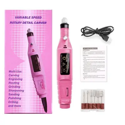 Tragbarer Mini-Elektro-Nagelschleifer Stift-Schleifer Nagelpflege Polier-Schleifwerkzeug für AliExpress - 9