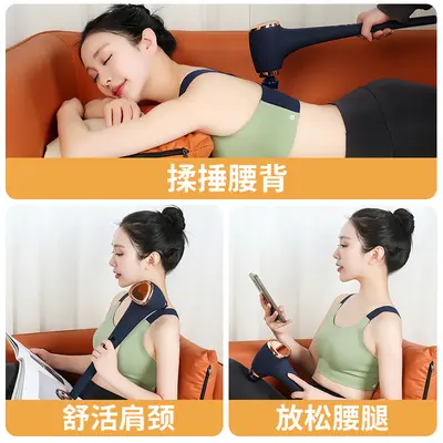 跨境筋膜枪按摩器仪棒手拿持捶背部腰部肩膀颈锤腿身放松敲打神器
