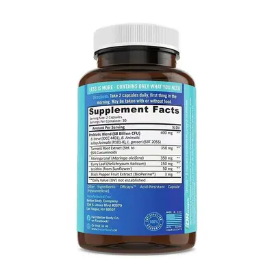 Curcumin Probiotic Capsules for Women, Weight Management Supplement