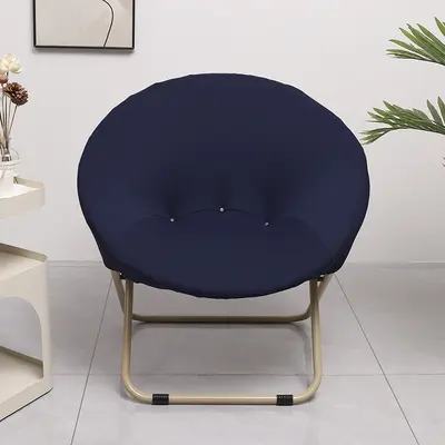 Solid color high elastic milk silk lazy chair cover moon chair cover dormitory chair cover office lunch break chair cover - 8